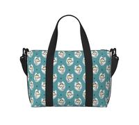 Vosery Travel Duffel Bag, Weekender Bag Carry On Overnight Tote Bags for Women and Men, Cute Funny Goggles Husky Shoulder Sport Gym Luggage Bag Personal Item Travel Bag