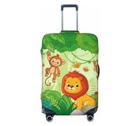 VOSERY Travel Luggage Cover - African Animals in the Jungle Washable Suitcase Covers Protector Fits 18-32 Inch Luggage, Black, L