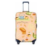 VOSERY Travel Luggage Cover - Scandinavian Style Hygge Washable Suitcase Covers Protector Fits 18-32 Inch Luggage, Black, XL