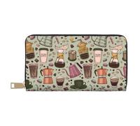 VOSERY Wallet Women, Leather Bifold Multi Card Wallet, Coffee Makers Chocolate Women's Wallets, Long Purse