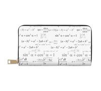 VOSERY Wallet Women, Leather Bifold Multi Card Wallet, equation formula Math Women's Wallets, Long Purse