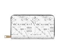 VOSERY Wallet Women, Leather Bifold Multi Card Wallet, Math Print formula Women's Wallets, Long Purse