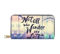 VOSERY Wallet Women, Leather Bifold Multi Card Wallet, Not All Those Who Wander Are Lost Women's Wallets, Long Purse