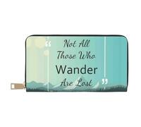 VOSERY Wallet Women, Leather Bifold Multi Card Wallet, Not All Those Who Wander Are Lost1 Women's Wallets, Long Purse