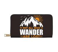 VOSERY Wallet Women, Leather Bifold Multi Card Wallet, Not All Who Wander Are Lost4 Women's Wallets, Long Purse