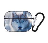 VOSERY Winter Snowflake Cute Husky A Compatible with Airpods Pro Case - Cute Case Compatible with Airpods Pro 2 Case, PC Case Compatible with Airpods Pro 2nd Generation Case with Keychain