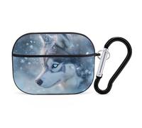 VOSERY Winter Snowflake Cute Husky Compatible with Airpods Pro Case - Cute Case Compatible with Airpods Pro 2 Case, PC Case Compatible with Airpods Pro 2nd Generation Case with Keychain