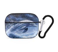 VOSERY Winter Snowflake Dolphin Compatible with Airpods Pro Case - Cute Case Compatible with Airpods Pro 2 Case, PC Case Compatible with Airpods Pro 2nd Generation Case with Keychain