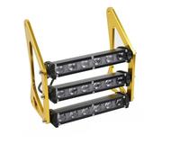 Voseto Head Light For Grom For MSX 125SF For Ducati For Venom For MSX125 Motorcycle Headlight Headlamp Light Waterproof Front Fork Light Lamp With Bracket Headlamp(18W Spot gold)