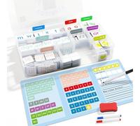 VoSinrly 265PCS Phonics Magnetic Letter Tiles Set - Word Building Kit with Dry Erase Board, Storage Case & Blank Tiles, Color-Coded Alphabet Learning for Kids, Homeschool & Classroom Supplies
