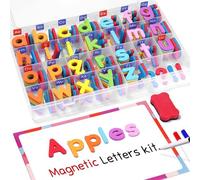 VoSinrly Classroom Magnetic Letters Kit Colorful 234 Pcs with Double - Side Magnet Board - Foam Alphabet Letters for Preschool Kids Toddler Spelling and Learning - Fridge Magnets ABC Education Toys