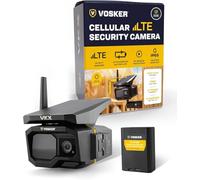 Vosker VKX Solar Powered 4G-LTE Outdoor Cellular Security Camera - No WiFi Needed, Motion Activated, Night Vision, SIM Card Included, On-Demand Mode - 15s Video Clips, IP65 Weather-Resistant