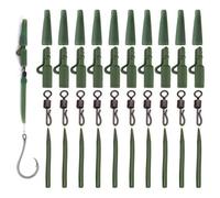 Voskilon 40 Pcs Lead Clips Carp Fishing Accessoriesm, with Clips Anti Tangle Sleeves, Carp Anglers, End Tackle Accessories, for Small Weights,Feeder