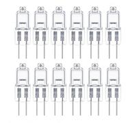 Voskilon G4 Halogen Bulbs 10W, 12 Pack Halogen Light Bulbs 12V 10W Clear Capsule 2 Pin Lamp Bulb, Warm White 2800K Lamp Bulb Dimmable for Cooker Hood, Cabinet, Table Lamps, Ceiling Lights