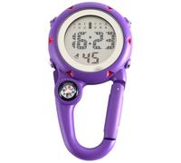 VOSO Multifunctional Luminous Clip on Carabiner Watch Mini Quartz Watch Compass, Clip On Luminous Multifunctional Carabiner Watch for Outdoor Climbing Activities