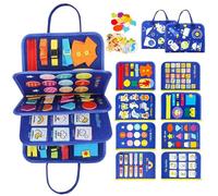 VOSO Toddler Busy Board Montessori Toys for 2 3 4 Year Old, Educational Activity Developing Sensory Board for Learning Fine Basic Dress Motor Skills, Travel Toys for Plane Car, Gifts for Boys Girls