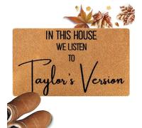 VOSO Welcome Door Mat 30'' x 17'' Front Door Mat with Anti-Slip Backing for Indoor & Outdoor Use, for Outdoor Entrance, Easy Cleaning, Taylor's Version Home Decor