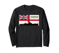 Vosper WW2 Motor Torpedo Boat British Vintage Flag Long Sleeve T-Shirt