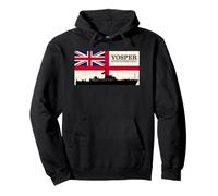 Vosper WW2 Motor Torpedo Boat British Vintage Flag Pullover Hoodie