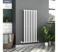 Voss 1200 x 545mm White Single Oval Tube Vertical Bathroom Toilet Home Radiator