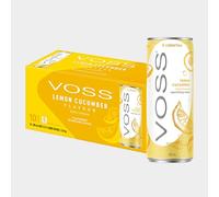VOSS Lemon Cucumber Flavoured Sparkling Water, Pack of 10 x 330ml Cans, Zero Calories, No Sugar, Naturally Sourced