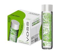 Voss Lime and Mint Sparkling Water Green, 375 ml (Pack of 12)