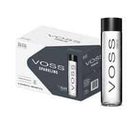 VOSS Sparkling Water, Pack of 24 x 375ml VOSS Original Glass Bottles, Natural Mineral Water