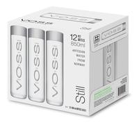 VOSS UK Water, Artesian Still Water, Unprocessed, Pure Water, PET Water Bottles, Bulk Pack of 12 x 850 ml