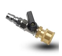 VOSSOT 1/4 Inch High Quality Compressed Air Stopcock - Brass Compressed Air Coupling Ball Valve with Quick Coupling Compressed Air Accessories, Compressed Air Connection, Air Filling Valve, Quick