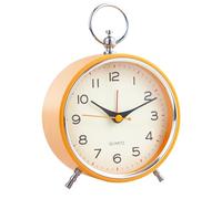 VOSSOT Analogue Alarm Clock, No Ticking, Round Retro Clock, Bedroom with Night Light, Snooze, 4.3 Inch Aesthetic Alarm Clock, Battery Operated Vintage Alarm Clock, Silent Children's Alarm Clock, Quiet