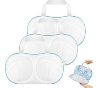 VOSSOT Bra Laundry Net 3 Pieces 34 x 20 cm, Wash Bag & Laundry Net for Washing Machine, Bra Wash Bag for Washing Machine for Sensitive Underwear, Bra Net for Washing Machine, Small & Reusable