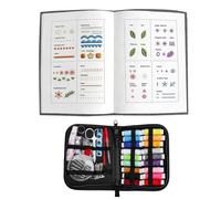 VOSSOT Embroidery Kit with Hoop - Complete Stitch Sampler Book, 86-Piece Sewing Set & 20 Thread Colours - Beginner-Friendly DIY Craft Gift for Adults & Kids