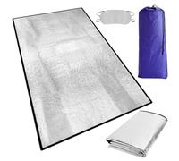 VOSSOT Insulated Camping Roll Mat,Lightweight Foil Camping Mat with Double-Sided Aluminium & EVA Foam Foldable Thermal Sleeping Mat for Hiking Picnic Tent Outdoor Use 200x100cm