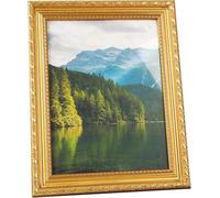 VOSSOT Picture Frame A4 Gold - Baroque Picture Frame in Vintage Style, Photo Frame 33.5 x 24.5 cm, Made of Plastic with Glass, Antique for Wall or Table, Classic Decorative for Home or Office