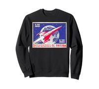 Vostok 2 Rocket Gherman Titov Soviet Space Anniversary Art Sweatshirt