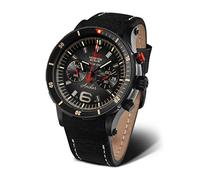 Vostok Europe Anchar Chronograph Men's Watch Black with Two Straps 6S21-510C582