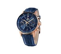 Vostok Europe GAZ-14 Limousine Grand Chrono Quartz Men's Watch Blue 6S21-565B596