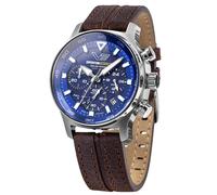 Vostok Europe Men's Chronograph Solar Expedition South Pole Brown/Blue VR42-592A762, silver, Modern