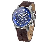 Vostok Europe Men's Chronograph Solar Expedition South Pole Brown/Blue VR42-592A762, silver, Modern