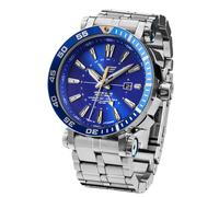 Vostok Europe Men's Watch Automatic GMT Energia Rocket Steel/Blue NH34-575A716-B