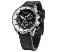 Vostok Europe Men's Watch Chronograph Lunar Eclipse Black/Steel LE Chrono 6S30-3