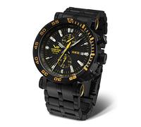 Vostok Europe Men's Watch with Steel Strap Energia Rocket Chrono Black VK61-575C589B