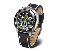Vostok Europe Systema Periodicum Men's Quartz Chronograph Watch 20ATM K1 Mineral Glass with Interchangeable Strap, Sulfur, Strap.