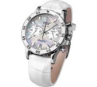 Vostok Europe Undine VK64-515A671 Women's Analogue Quartz Watch with Leather Strap, White, Strap