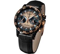 Vostok Europe VK64-515E627 Women's Analogue Quartz Watch with Leather Strap, Black, Strap.