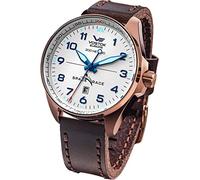 Vostok Europe YN55-325B664 Men's Analogue Automatic Watch with Leather Strap, Brown, Dress
