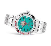Vostok Germany Mens Watch KGB Automatic 2416 Stainless Steel 41mm 200m Waterproof Green Dial Turquoise Collectible, Turquoise dial, Bracelet