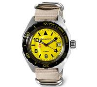 Vostok | Komandirskie 650855 Automatic Mechanical Self-Winding Diver Wrist Watch, Beige, Military