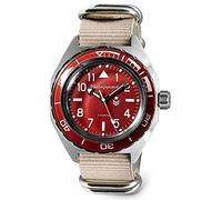VOSTOK | Men’s Komandirskie K-65 Automatic Self-Winding Russian Military Style Diver Watch | WR 200 m | Model 650840, Beige, Diver,Self-winding