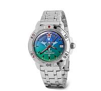 VOSTOK | VDV Komandirskie Military Commander Airborne Forces Mechanical 40mm Wrist Watch | Model 431021 | WR 20m | Blur-Green Dial Mechanical Watch | Luminous dots, 431021 steel, Military
